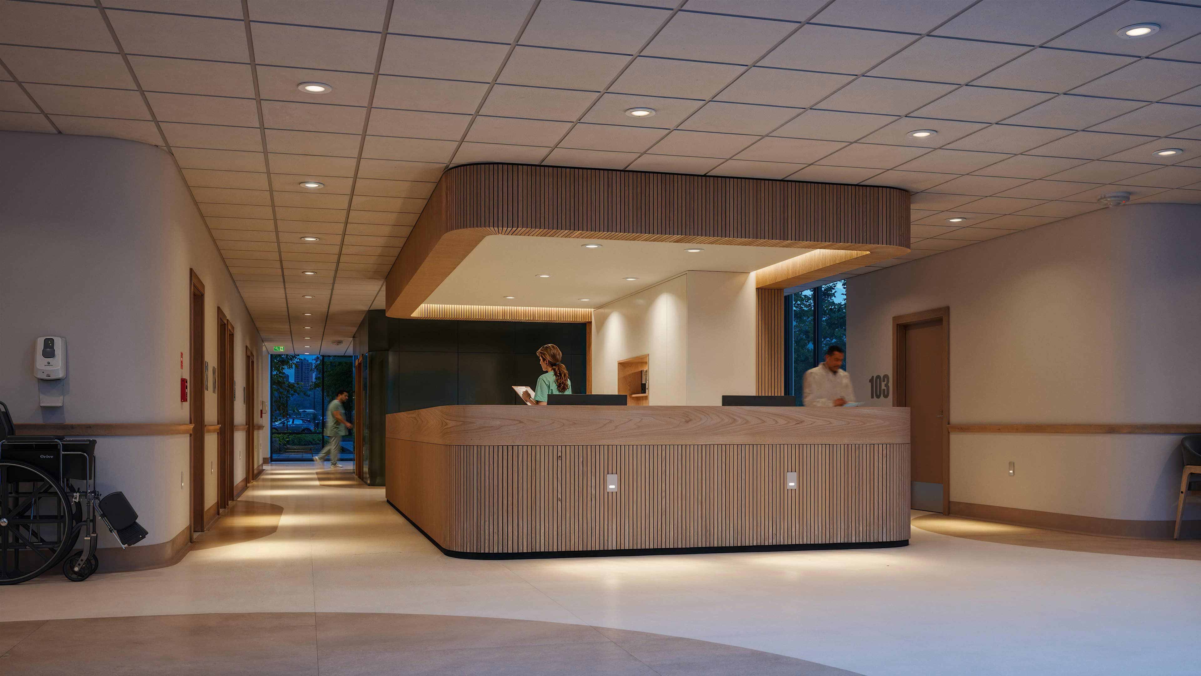 Nurses station lighting from Nightingale by Acuity Brands