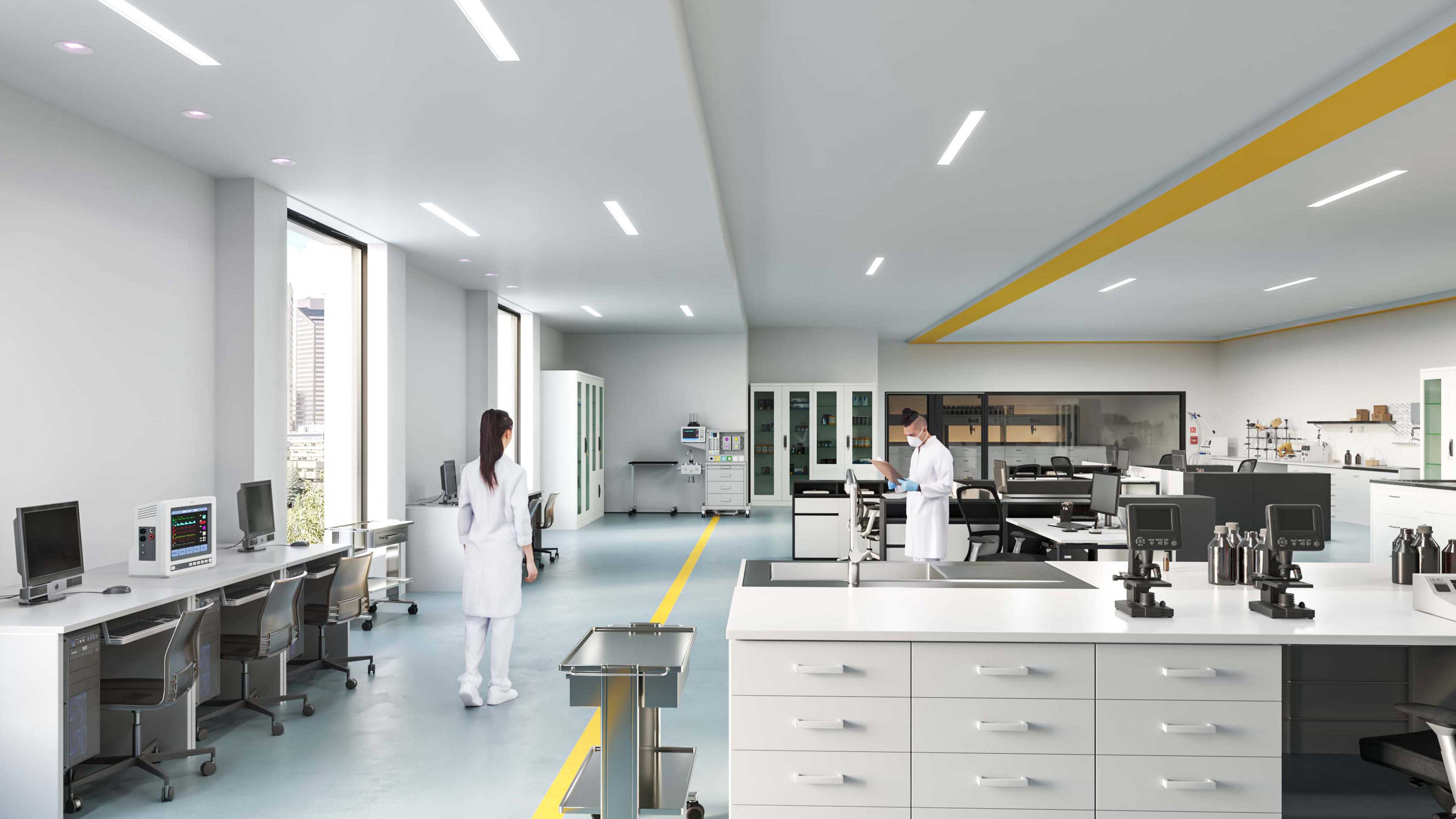 Laboratory lighting from Nightingale by Acuity
